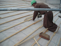 屋根瓦の施工